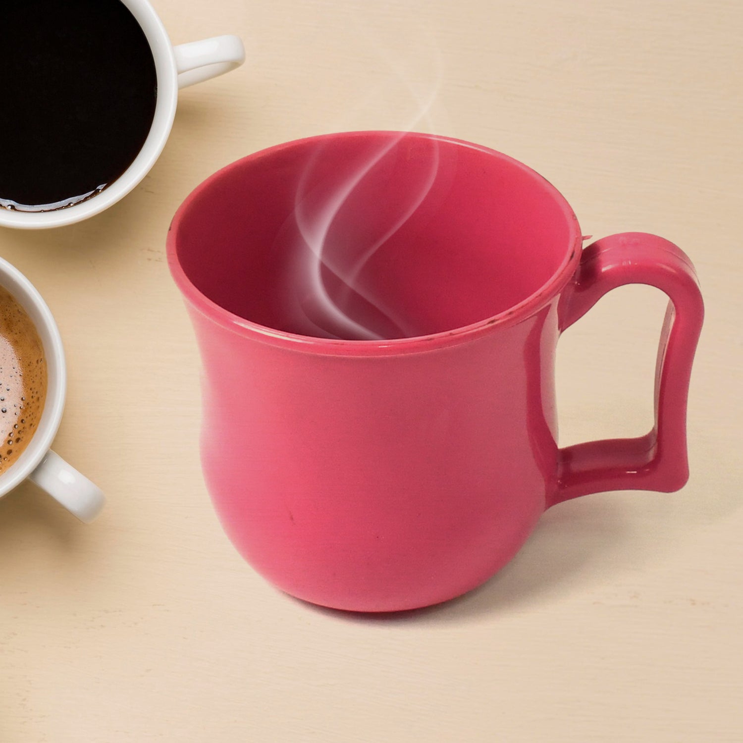 Premium Plastic Coffee  Tea Cups  Mug With Handle (1 Pc  Loose  Mix Color) Premium Plastic Coffee  Tea Cups  Mug With Handle (1 Pc  Loose  Mix Color)